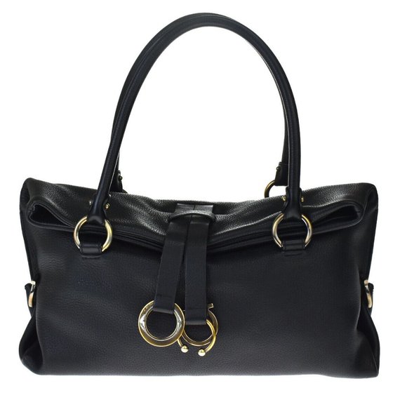 Salvatore Ferragamo Handbags - SALVATORE FERRAGAMO Gancini Tote Shoulder Bag Leat
